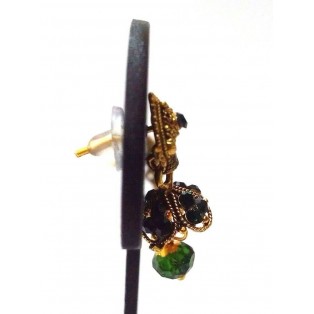 Golden Oxidized Earrings Jhumka Jhumki Ethnic Imitation Jewelry Drop Dangle EA67